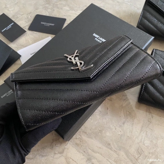 YSL LARGE MONOGRAM FLAP WALLET 0716